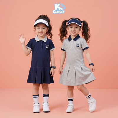 Váy Cộc Tay K'S CLOSET Chất Liệu Cotton Dáng Hạ Eo Cho Bé Gái (2-14 tuổi) từ 10kg-58kg KT116SIS