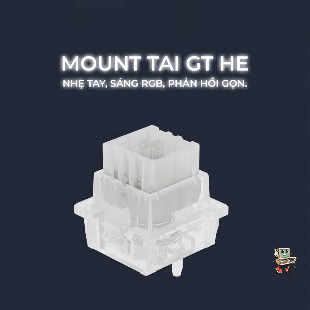 Switch Mount Tai GT HE / Taishan GT Magnetic Switch Linear 35gf Pre-lubed Cho Bàn Phím HE