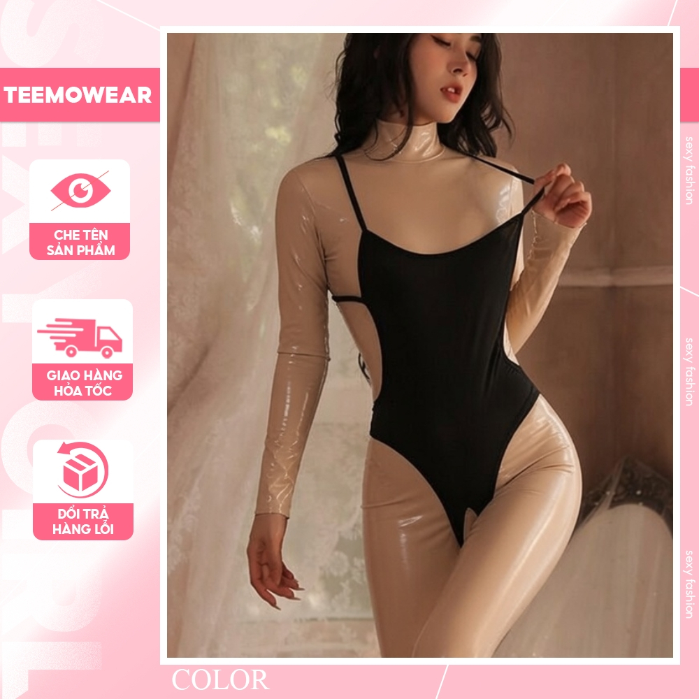 Đồ ngủ nữ quyến rũ JS68 liền thân co giãn tốt Bodysuit thun lạnh mềm mại, sexy, đầy mê hoặc
