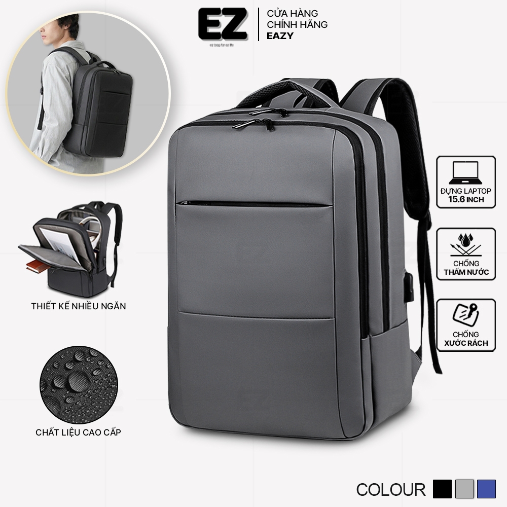 Balo đựng laptop cao cấp EZ BALO BLA04 có cổng sạc USB , Balo laptop chống sốc chống nước nhiều ngăn