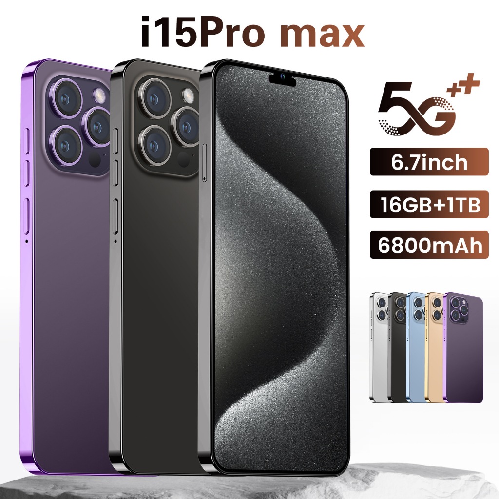 i15 điện thoại di động Bộ Lớn 8000mAh 16GB RAM +1TB ROM Mạng 5G Camera HD điện thoại thông minh mới