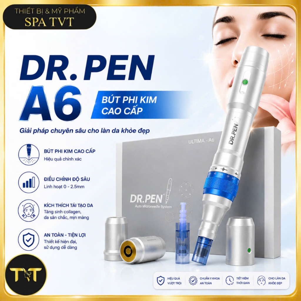 MÁY DR PEN A6 (tích điện - bảo hành 12 tháng).