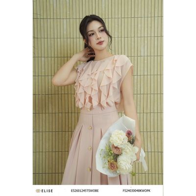 Áo chiffon be bèo thân thiết kế Elise mã sản phẩm ES2601245TSWOBE