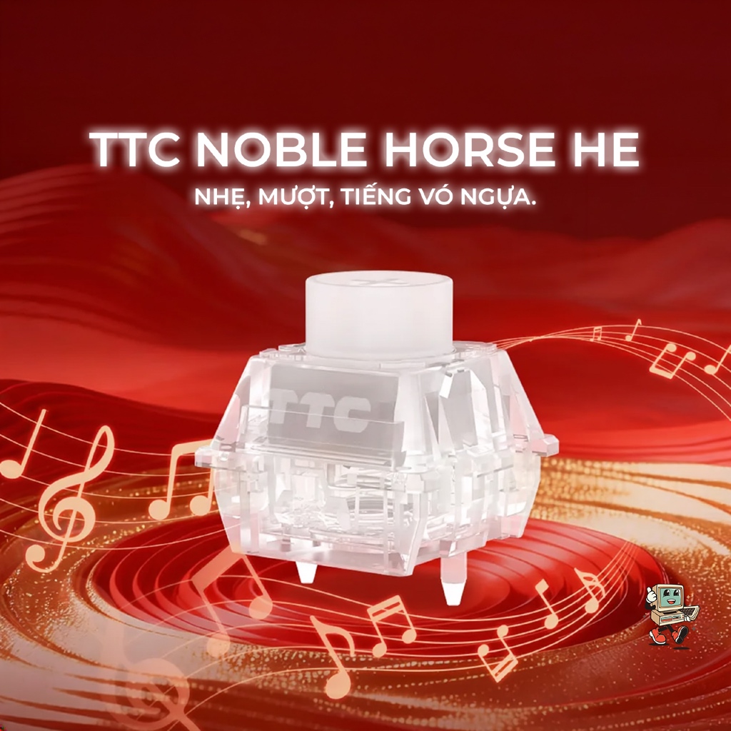 Switch TTC Noble Horse HE – Magnetic Linear 35g, POM Stem, PC Housing, Clip-Clop Sound
