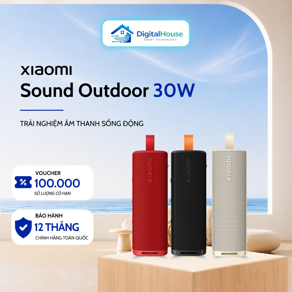 Loa Bluetooth Xiaomi Sound Outdoor 30W Bass Mạnh Mẽ - Bảo Hành 12 Tháng Chính Hãng