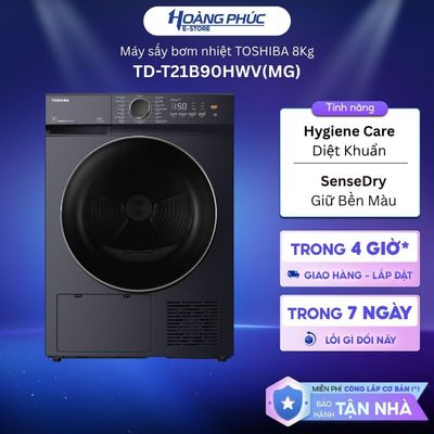 TD-T21B90HWV(MG) - Máy sấy bơm nhiệt Toshiba 8 Kg TD-T21B90HWV {Toàn Quốc}