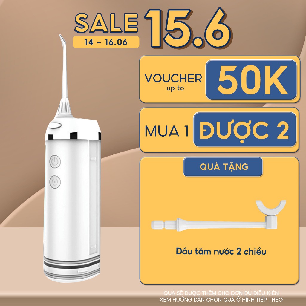 Tăm nước mini du lịch h2ofloss HF10 2025, bản nâng cấp với sạc type C