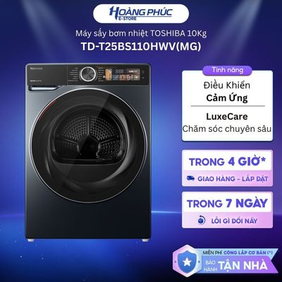 TD-T25BS110HWV(MG) - Máy Sấy Bơm Nhiệt TOSHIBA 10 Kg TD-T25BS110HWV {Ship HCM 0Đ}