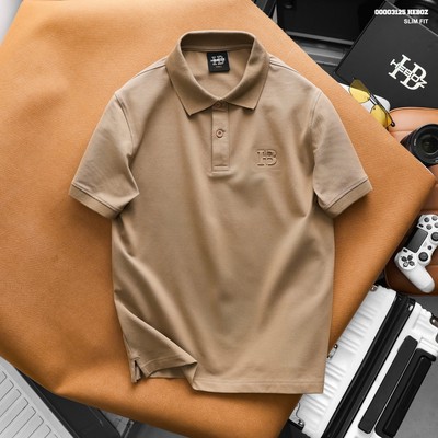 Áo polo nam HEBOZ basic logo slim 4M, áo thun cổ bẻ cotton cá sấu 4 chiều - 00003125