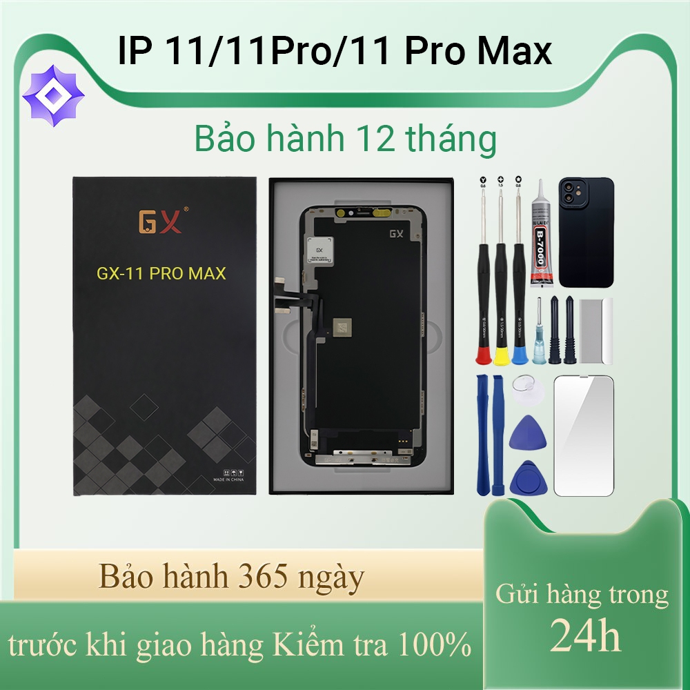 Màn hình GX-OLED/HD+ chính hãng tương thích IP 11/11 Pro/11 Pro Max  tặng kèm bộ dụng cụ