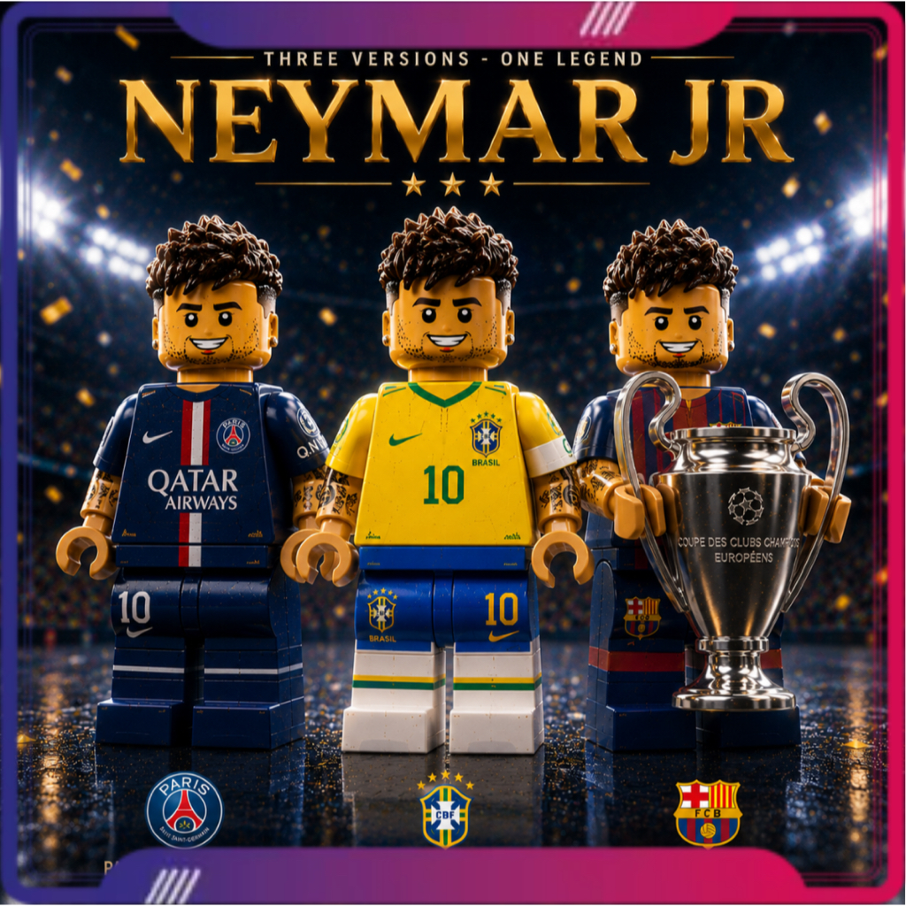 Cầu Thủ Bóng Đá Neymar Jr Nổi Tiếng Đồ Sưu Tầm Lắp Ráp Mô Hình Nhân Vật Neymar