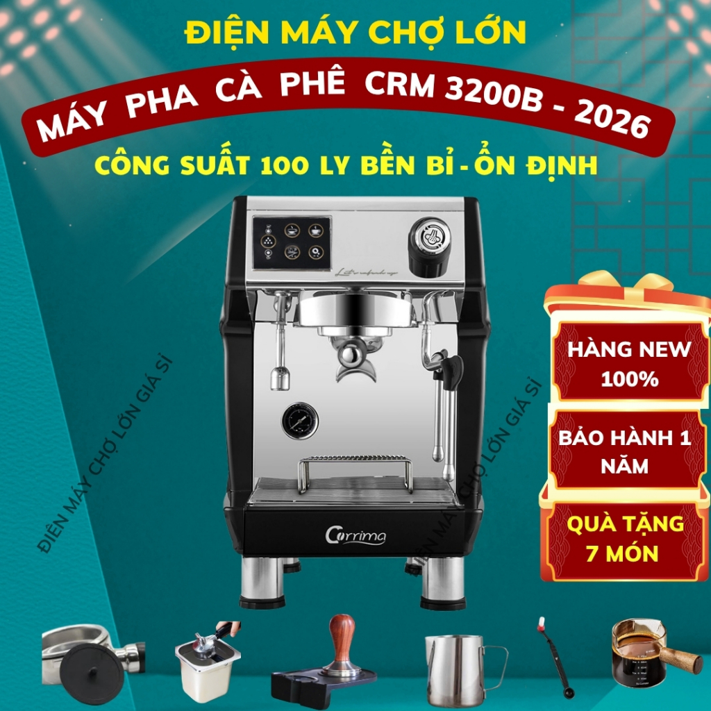 HCM - HỎA TỐC MÁY PHA CÀ PHÊ CRM 3200B, MÁY PHA CAFE CORRIMA CRM 3200B  2026 NEW 100% TẶNG PHỤ KIỆN 