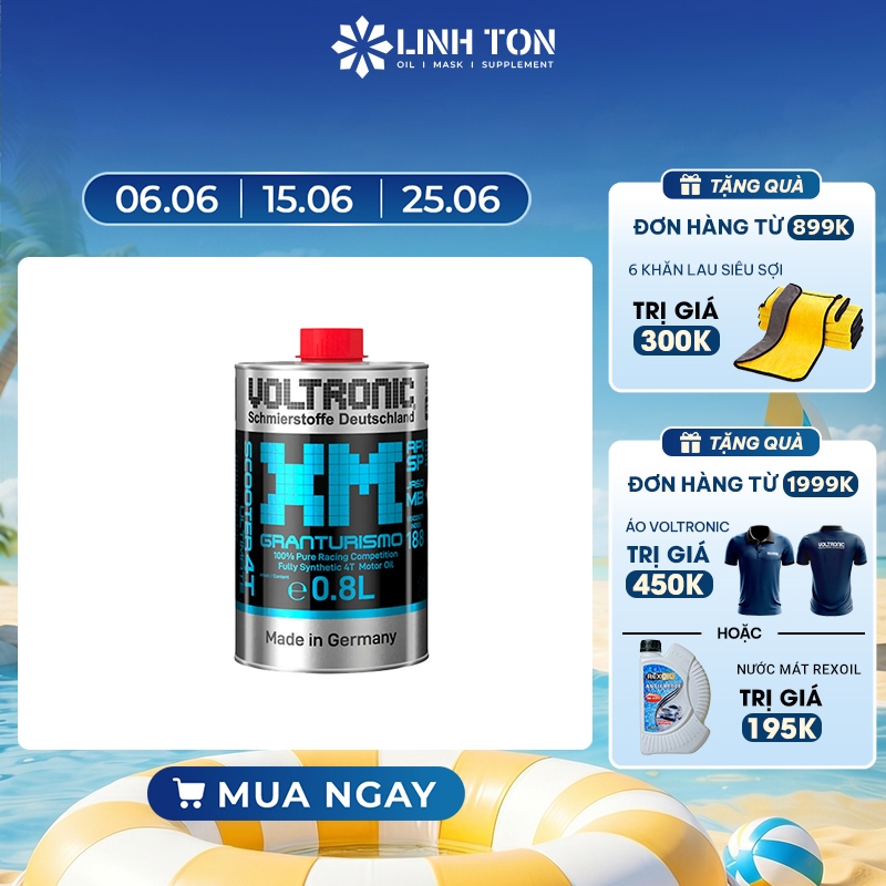 Nhớt biến thiên cao cấp tay ga VOLTRONIC XM Scooter Granturismo 4T 800mL