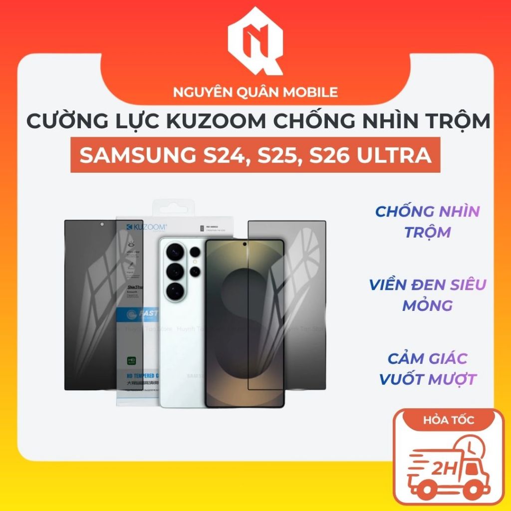 Kính Cường Lực Chống Nhìn Trộm Kuzoom Samsung Galaxy S Series