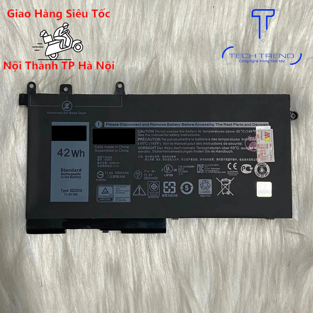 Pin laptop tương thích Dell Latitude 15 3520 3530 E5280 E5480 E5580 E5490 E5590 E5591 E5480 93FTF 3D