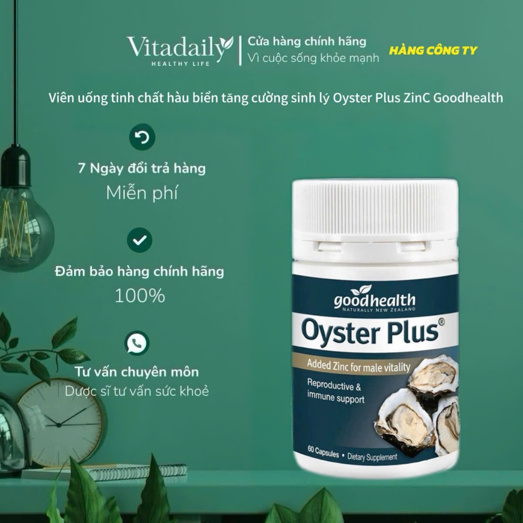 Tinh chất hàu biển Oyster Plus ZinC Goodhealth 60 viên - viên hàu úc Oyster Plus ( Hàng công ty,có t