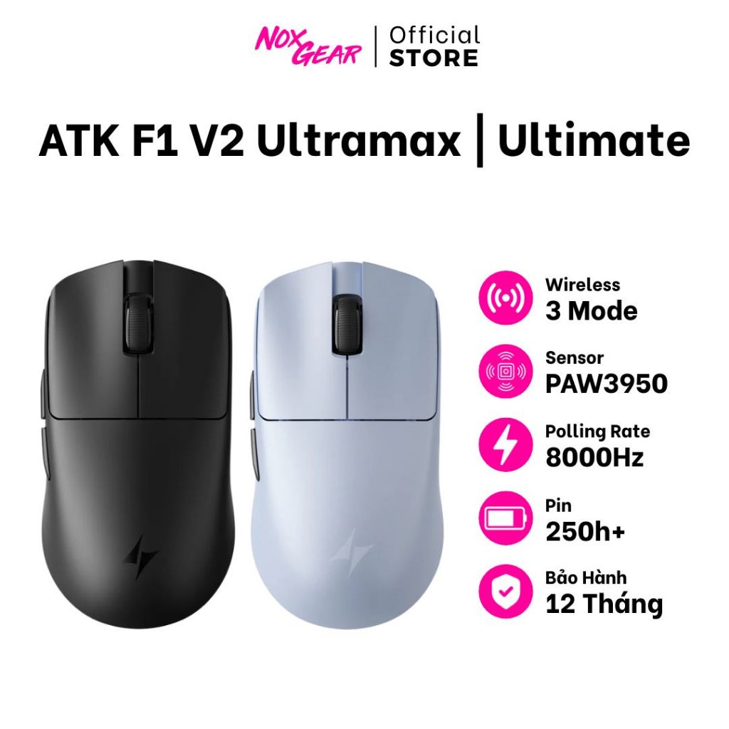 [GIAO NGAY] Chuột Gaming ATK F1 Ultimate V2 / F1 Ultramax 2.0 / F1 Extreme 2.0 - MỚI RA MẮT - BH Chí