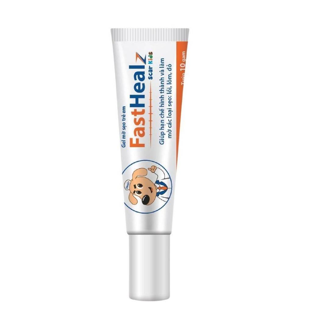 Gel mờ sẹo cho bé Fasthealz scar kids tuýp 10 gam - Hỗ trợ làm mờ sẹo thâm, sẹo lõm, sẹo đỏ