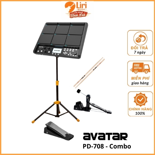 [Tặng Sound] Trống điện Avatar PD708 Chính Hãng| Liri Music