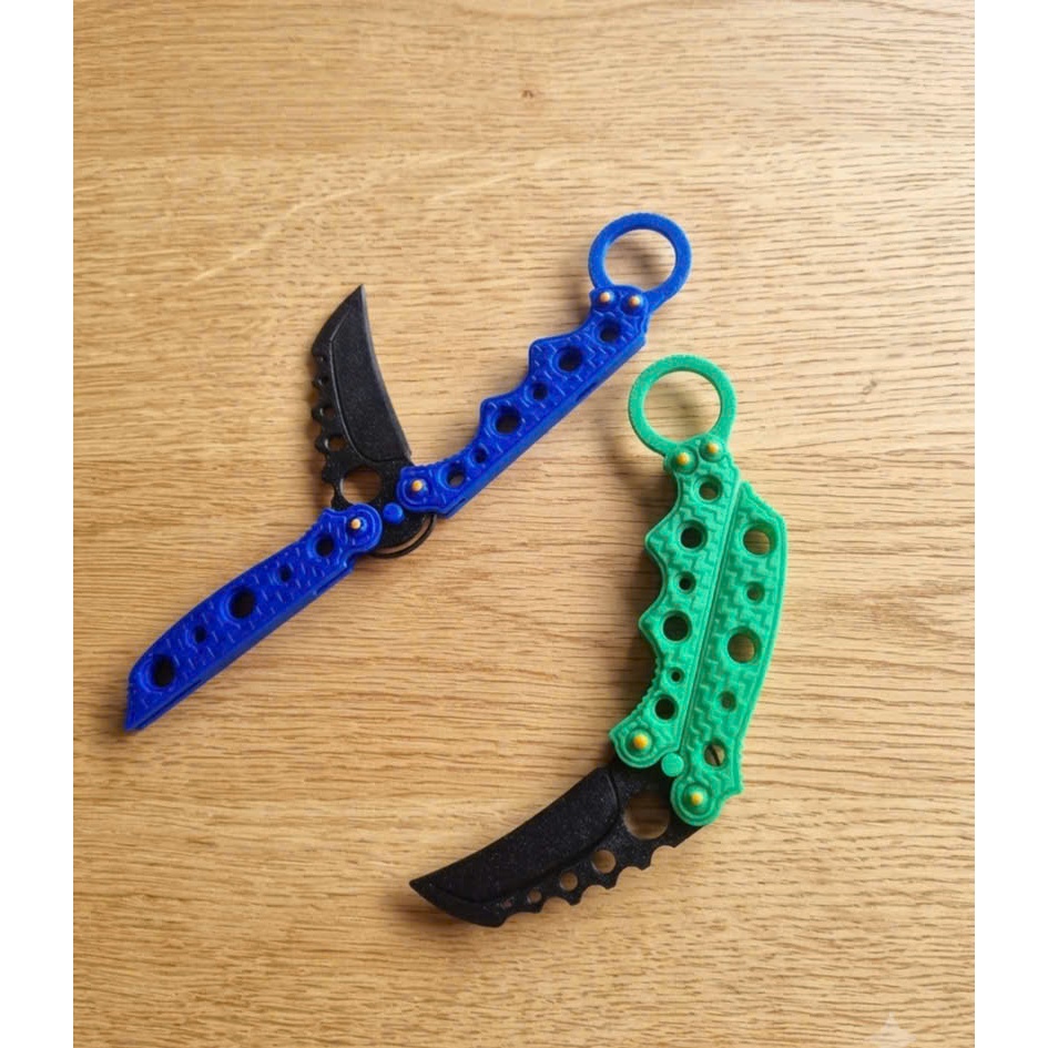 balisong đồ chơi xả stress  an toàn-  in 3d - gấp xoay linh hoạt