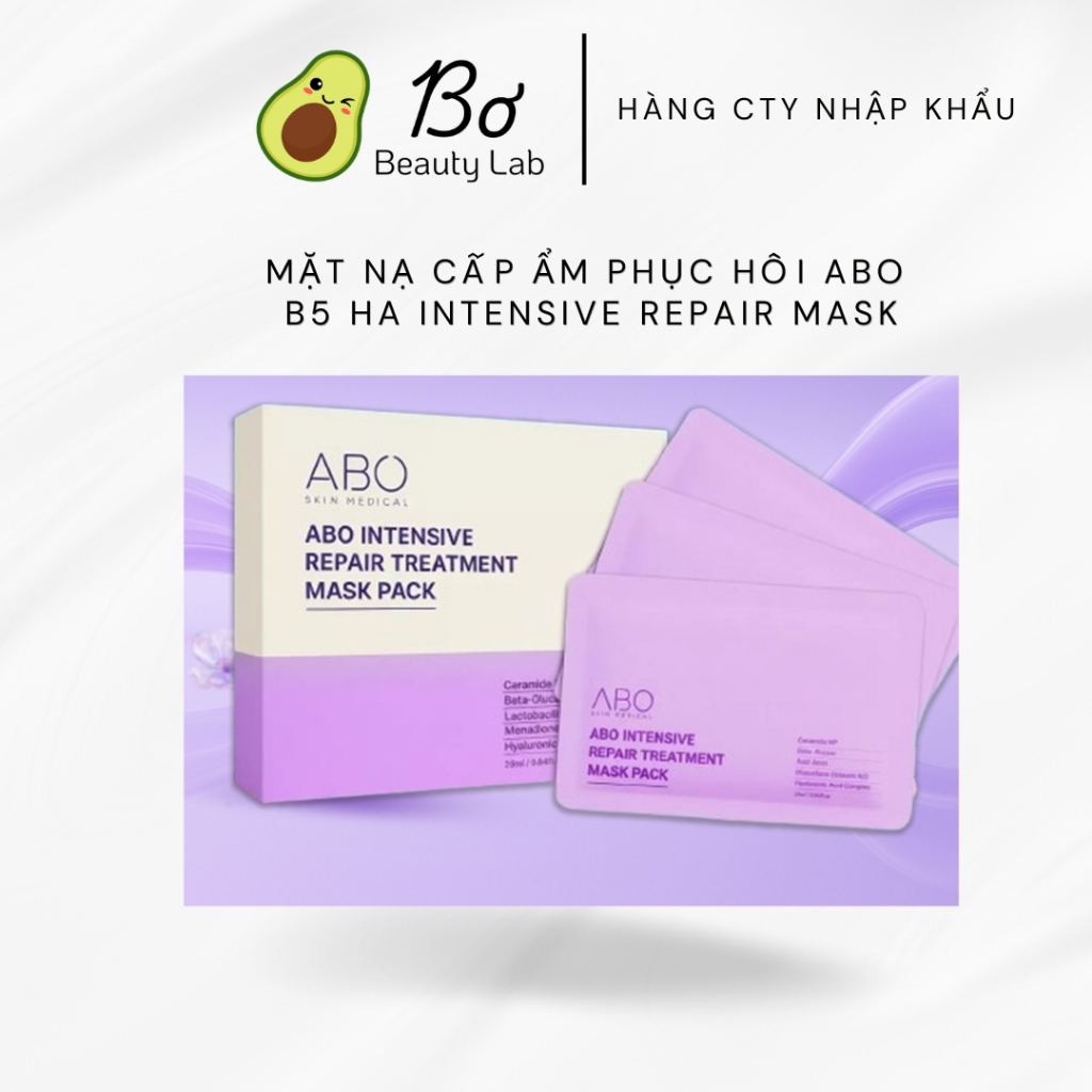 [HÀNG CÔNG TY] Mặt nạ cấp ẩm phục hồi ABO B5 HA Intensive Repair Mask phù hợp cho mọi loại da
