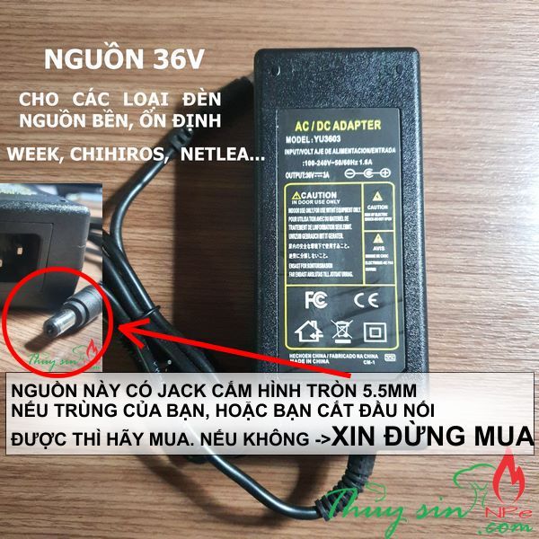 [HỎA TỐC] Nguồn DC 36V, Adapter DC 36V, nguồn 36V chuyên sử dụng cho đèn Week, đèn Chihoros, đèn Net