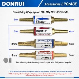 VAN 1 CHIỀU VAN AN TOÀN VAN CHỐNG CHÁY NGƯỢC Van Chống Cháy Ngược Gắn Dây 6mm 8mm