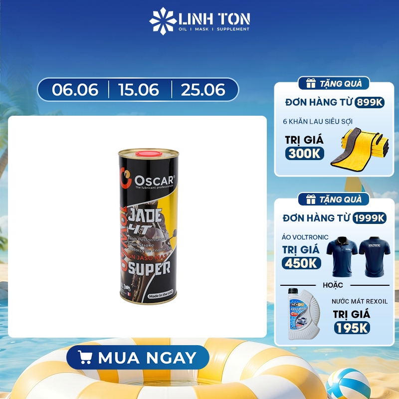 Nhớt nhập khẩu tổng hợp xe số và công tay Oscar Jade 4T Super 10w40