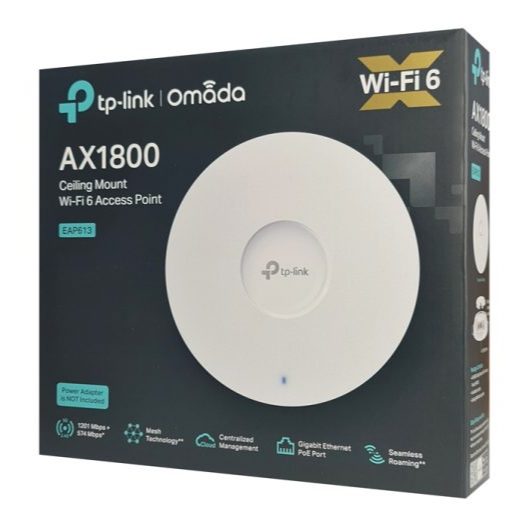 Access Point wifi 6 TP-Link EAP613 (Chuẩn AX/ AX1800Mbps/ Wifi Mesh/ Gắn trần/tường)