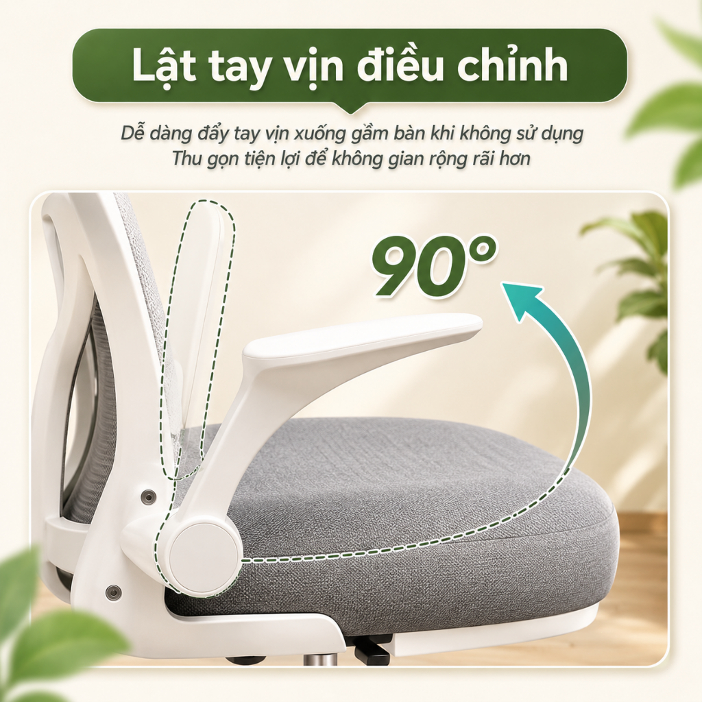 Ghế văn phòng công thái học Tựa lưng lưới thoáng khí Giảm đau lưng và Tựa đầu điều chỉnh được | BigBuy360 - bigbuy360.vn