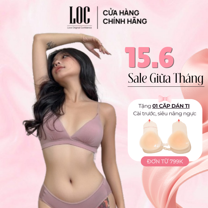 Áo ngực không gọng LOC Cotton Thun lạnh siêu thoải mái - Basic Thun lạnh mút rời