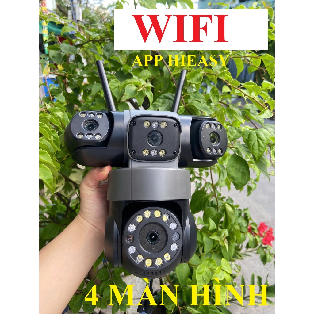 Camera wifi 4 khung hình IP FFVIDEO 5 mắt 5 khung hình độc lập ZOOM 10X 2k siêu nét 2025,Camera ngoà