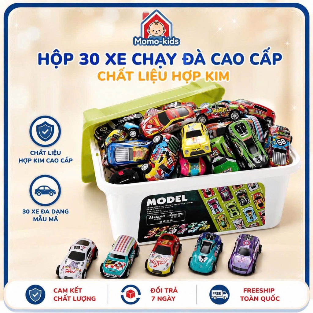 thùng 50 xe ô tô đồ chơi, xe đồ chơi cho bé trai, ô tô đồ  chơi mini, hộp ô tô 30 chiếc, thùng 50 xe