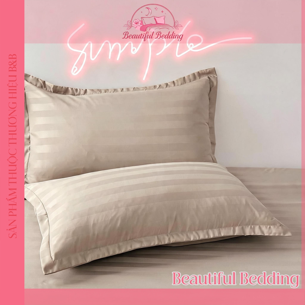 Áo Gối 50x70 Cao Cấp Bao Gối Cotton 3F Chuẩn Size Mềm Mịn Cho Mọi Gia Đình