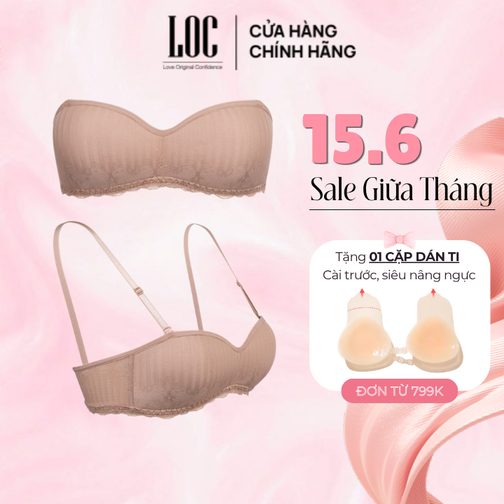 Áo Ngực LOC PREMIUM Quây Ngang Không Gọng Mút Liền