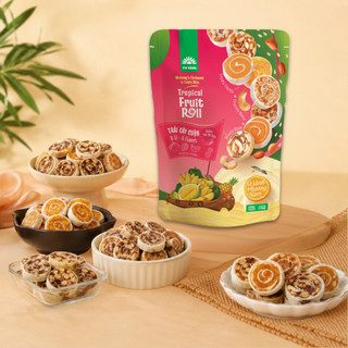 Trái Cây Cuộn Mix 8 Vị 100g - Snack Trái Cây Cuộn Healthy 100g