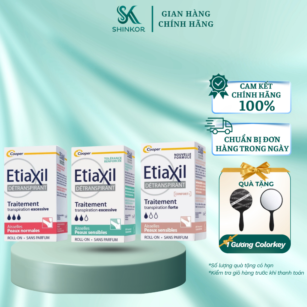 Lăn Khử Mùi Hỗ Trợ Cải Thiện Mùi Hôi chính hãng Etiaxil  Pháp 15ml