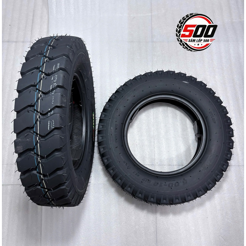 Vỏ(Lốp) + Săm(Ruột) 500-12 Hàng Tàu Cao Cấp 10PR | Vỏ Xe 3 Bánh, 4 Bánh | Dùng Cho Mâm -12|SĂM LỐP 5