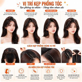 [HÀNG CAO CẤP] KẸP PHÍM PHỒNG CONG LÀM DÀY TÓC