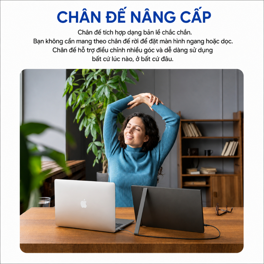 Arzopa Z1C - Màn hình di động chân đế 100% sRGB 16.1 ", FHD 1080P với màn hình USB C HDMI Màn hình mở rộng | BigBuy360 - bigbuy360.vn