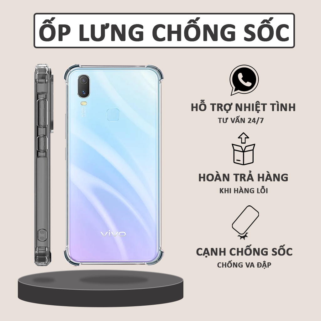Ốp lưng cho Vivo Y11 / Vivo 1906 chống sốc trong suốt, ốp lưng giá rẻ