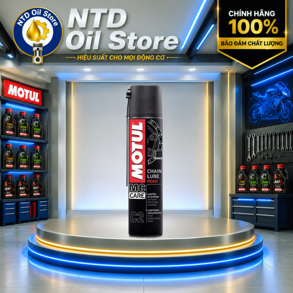 Motul xịt sên xe máy -C2 CHAIN LUBE ROAD 12X0.150L
