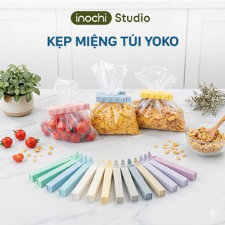 Kẹp miệng túi Yoko (Bộ 10 cái)  - Chính hãng Inochi - giúp bảo quản thực phẩm kín hơi tuyệt đối