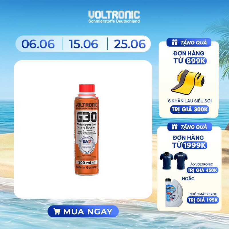 Phụ gia vệ sinh hệ thống xăng và tăng octane nhập khẩu đức VOLTRONIC g30 octane booster+