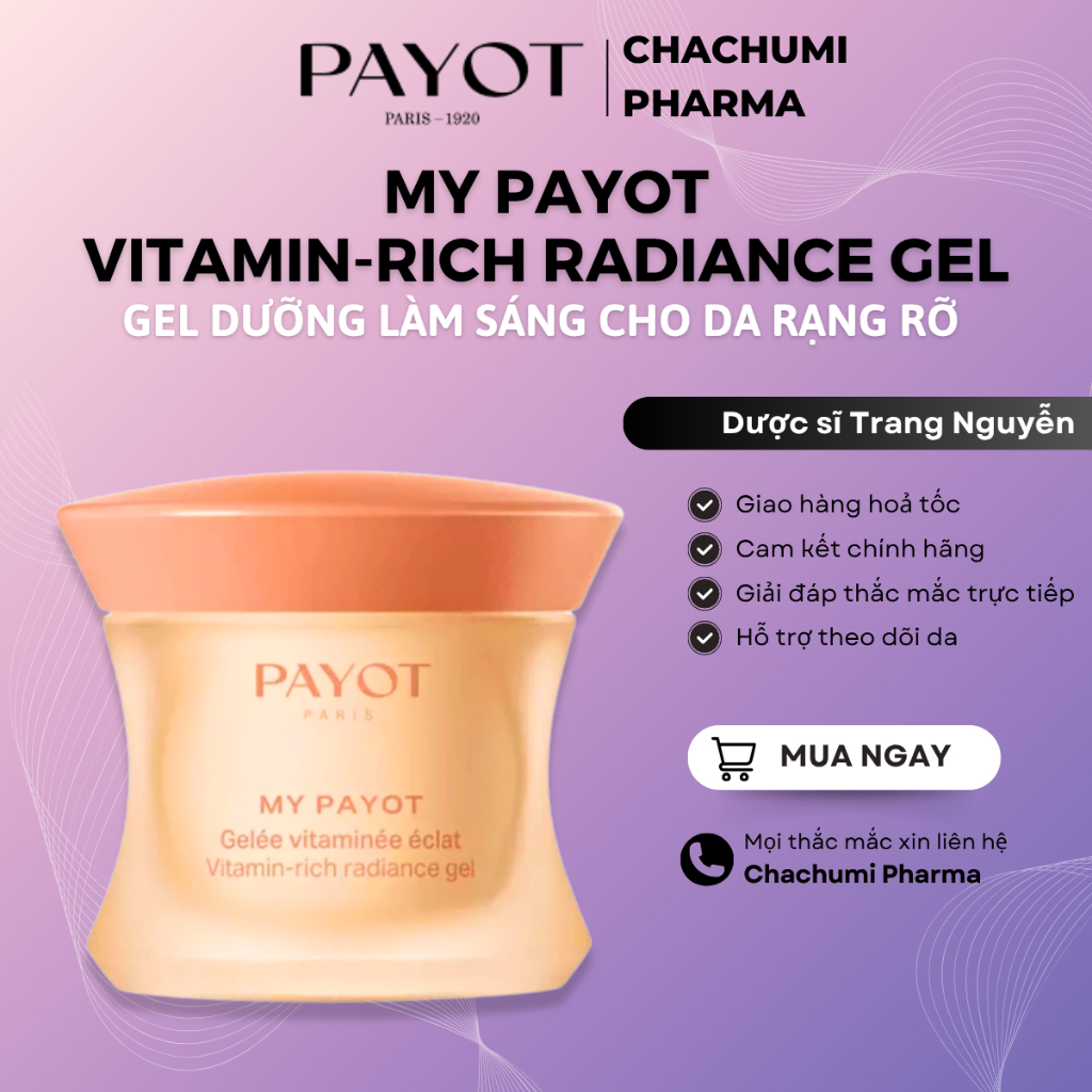 Gel dưỡng PAYOT My Payot Vitamin Rich Gel làm sáng da kiểm soát dầu 50ml