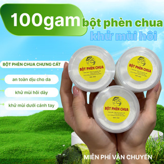3 hộp,100gr - Bột Phèn Chua - Chưng Cất , thành phần tự nhiên.