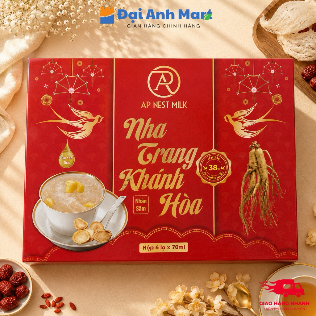 [QUÀ TẶNG SỨC KHỎE] Yến Sào Nhân Sâm AP NEST MILK - Tinh Hoa Nha Trang Khánh Hòa