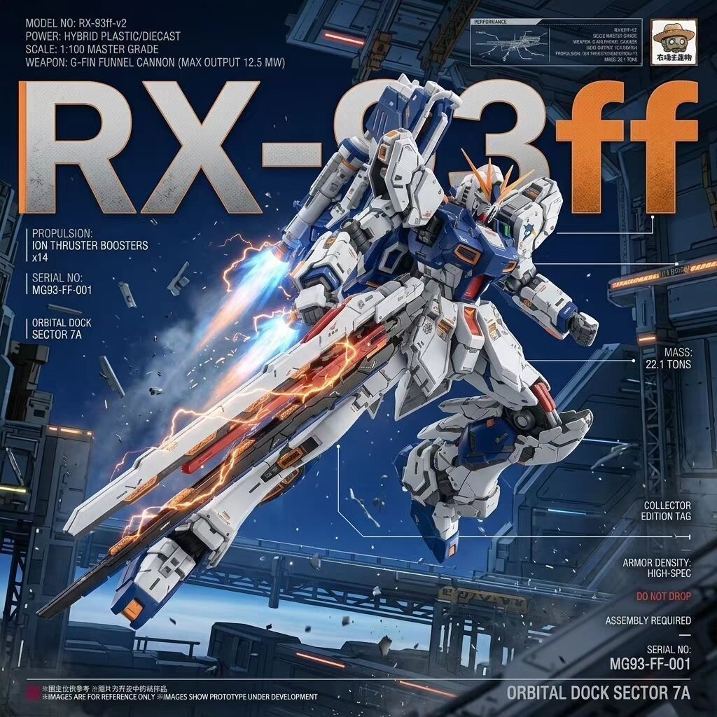 [ Hàng Sẵn ] Mô hình lắp ráp nhựa 1/100 Nu ff RX-93ff - Fortune Meow Style ( Kèm Decal và Base )