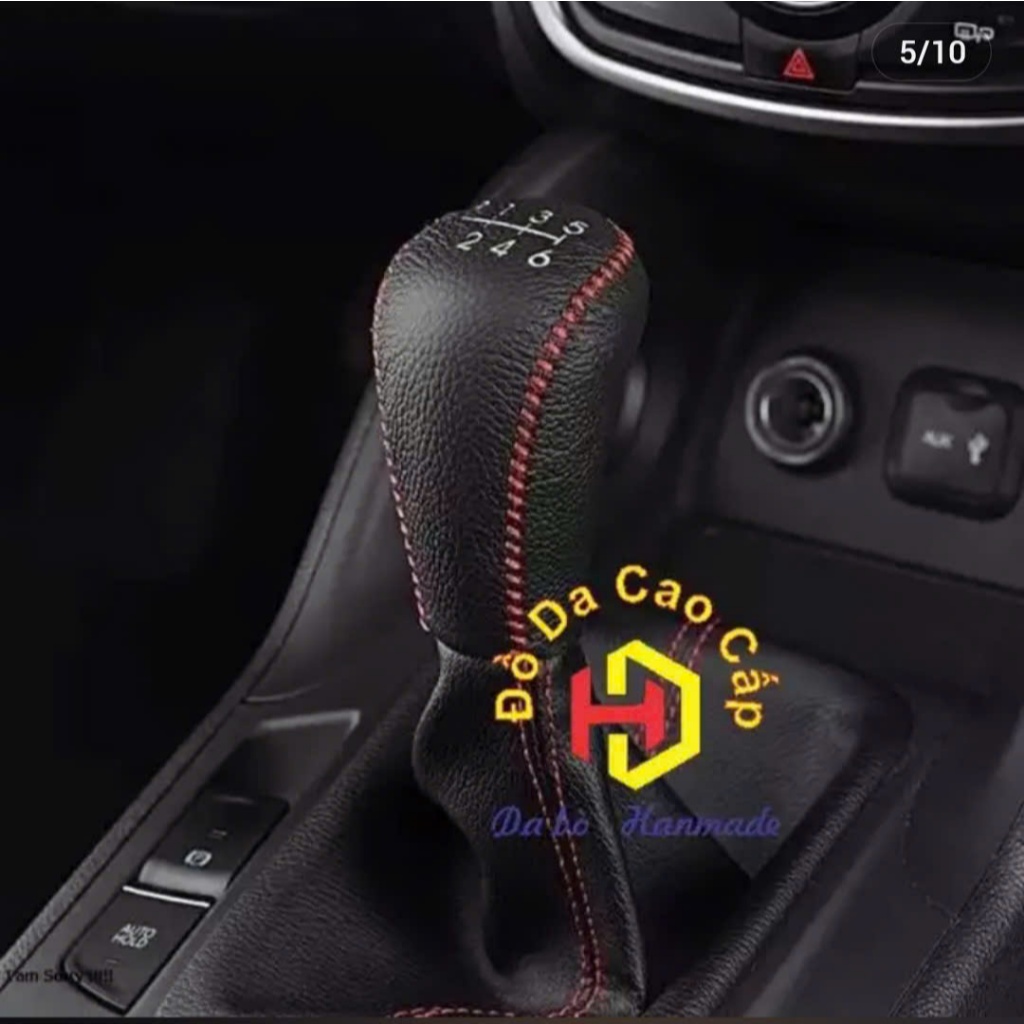 [Isuzu] Bọc da cần số phanh tay xe Isuzu Dmax, MUX 2014-2020 số sàn bằng da bò, bảo hành 12 tháng