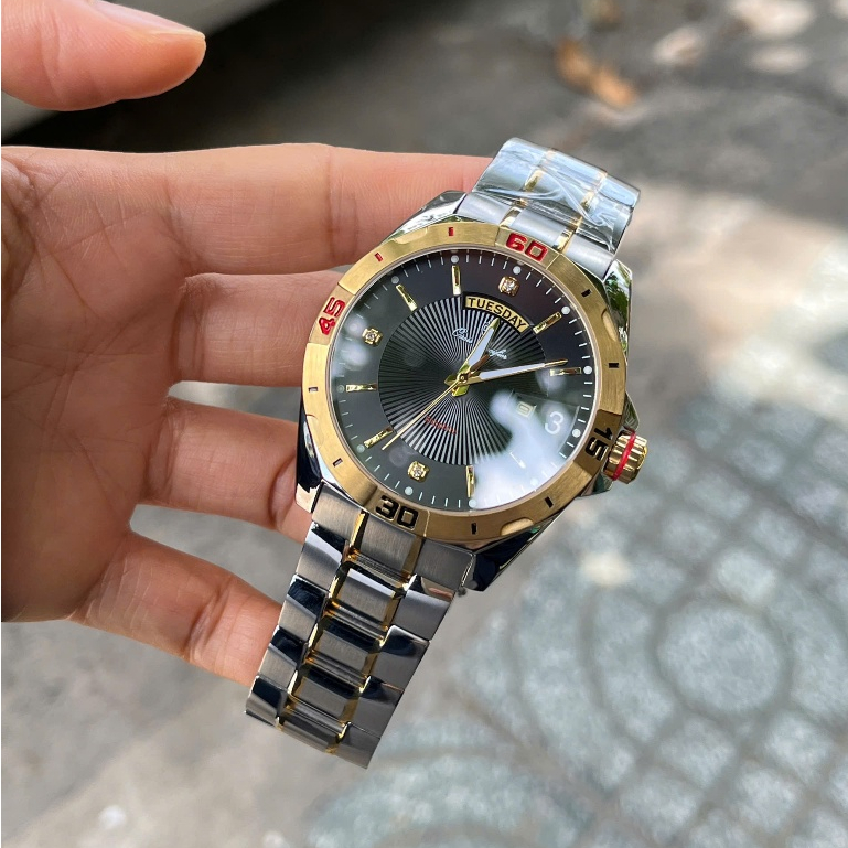 Đồng Hồ Nam Oasis Pacifier Day-Date OP 8709G Dây Thép Đặc Size 44mm Kính Sapphire